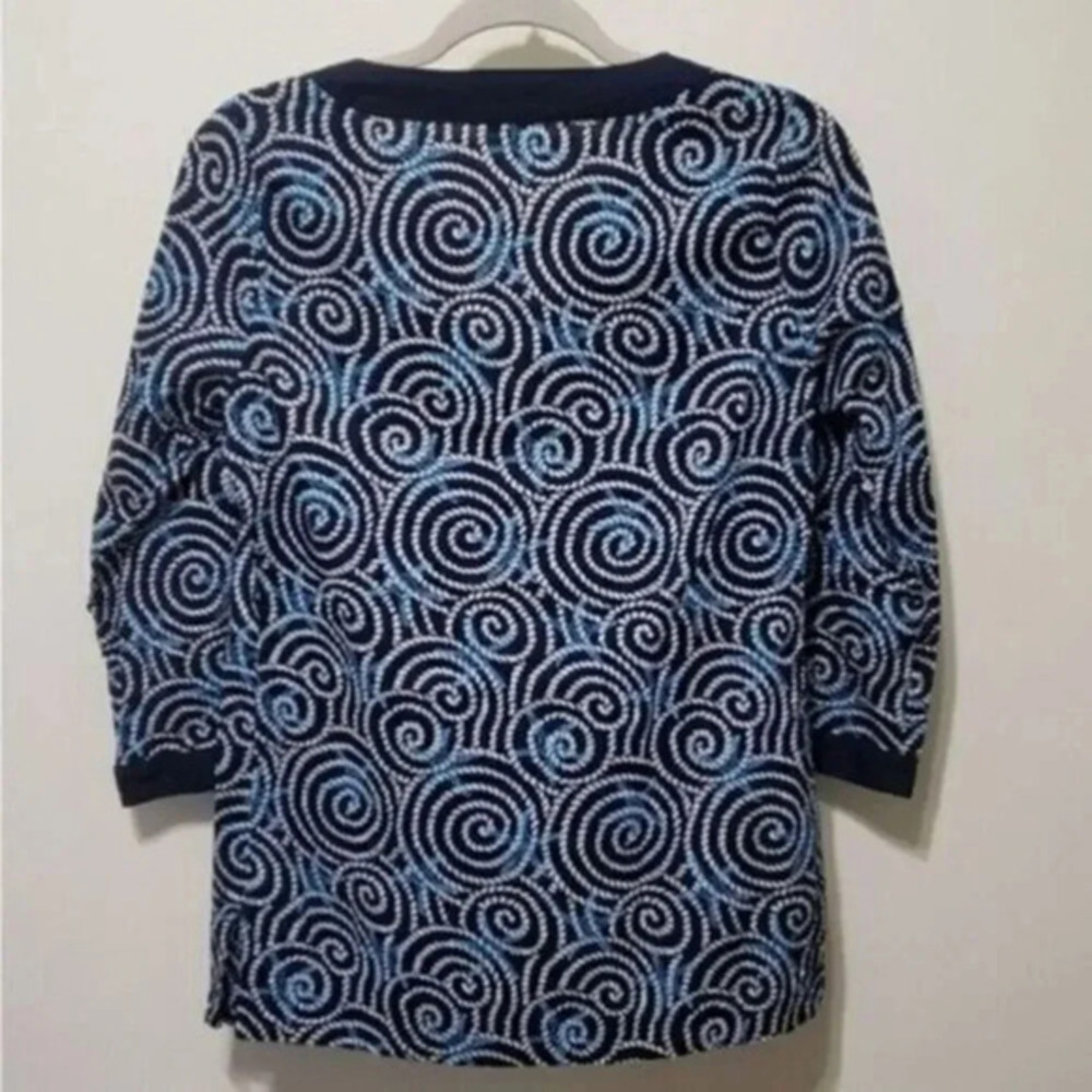 Vineyard Vines Tunic Top Women's Blue Cotton Long Sleeve XS - Picture 6 of 7